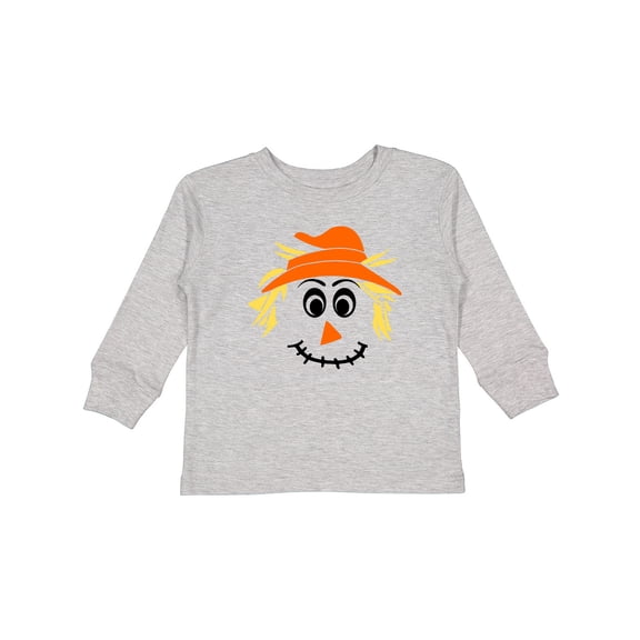 Inktastic Halloween Scarecrow Male Face Boys or Girls Long Sleeve Toddler T-Shirt
