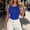#0471-Blue, variant on Puyaiuu Womens Solid Round Neck Sleeveless Fitted Tank Top Light Blue XXL Gift