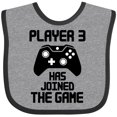 thumbnail image 3 of Inktastic Player 3 Has Joined the Game Boys or Girls Baby Bib, 3 of 4