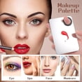 thumbnail image 5 of Paleta mezcladora de maquillaje, bandeja mezcladora de paleta de maquillaje, paleta de base de acero inoxidable para sombras de ojos, labiales y decoración de uñas., 5 of 5