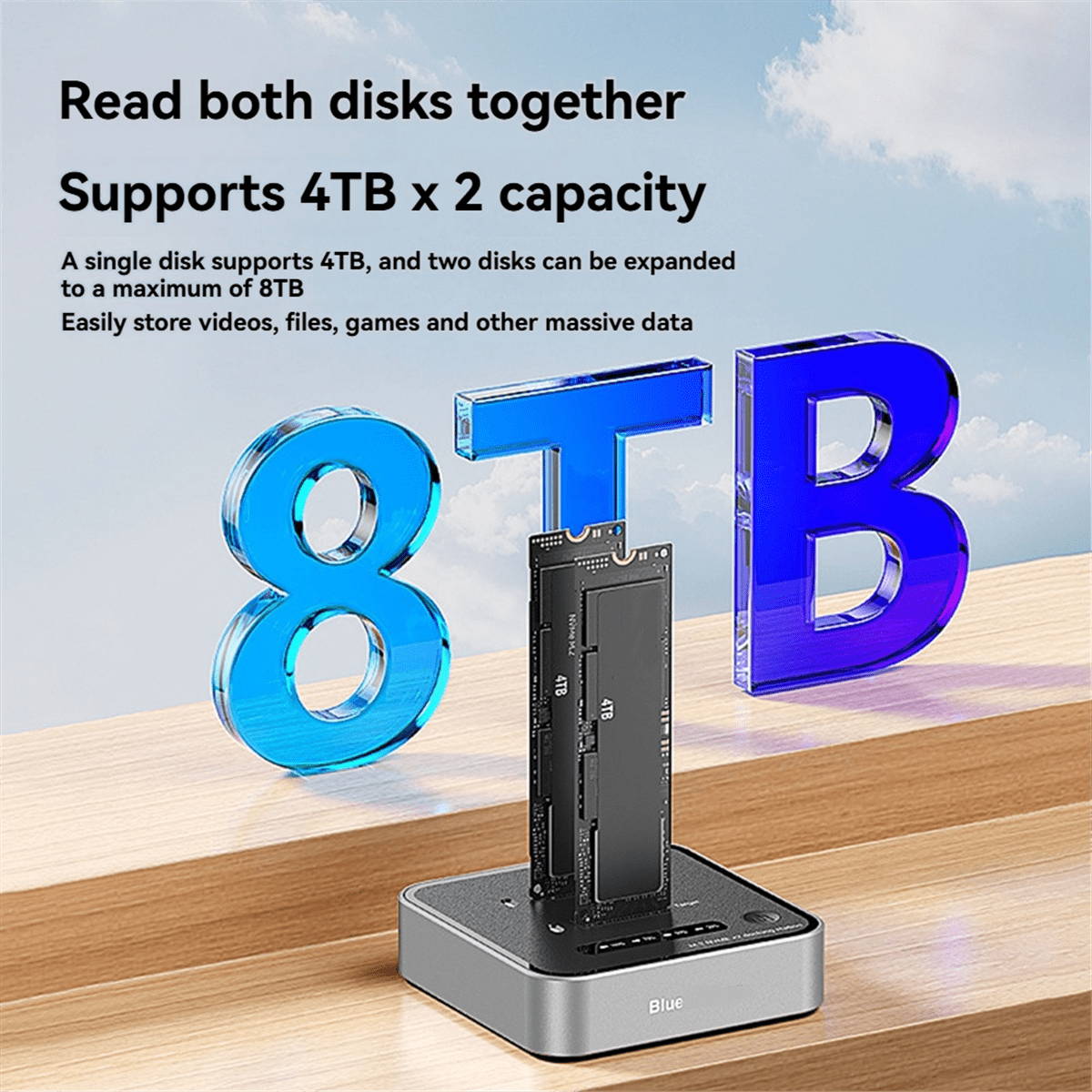 M2 20Gbps Two Bay SSD Docking Station Dual Bay Offline USB C to NVME PCiE Docking Station Offine Clone SSD Dock US Plug,1 x NVME PCIE Dock 1 x adapter