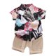 thumbnail image 1 of Odeerbi 1-6 Años Conjunto de Verano Para Niños Hawaiano Camisa de Manga Corta de Algodón Estampado Tropical Conjunto Corto Camisa Gráfica Conjunto de Dos Piezas, 1 of 4