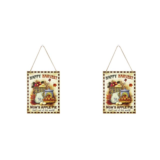 Moyic Señal de calabaza para puerta, placas de cosecha, placa colgante llamativa, decoraciones de regalo, adorable colgador de bienvenida de Type2 NO2