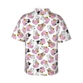 thumbnail image 3 of Balery French Bulldog Duck Print Men's Hawaiian Shirts Short Sleeve Beach Shirt Relaxed Fit Vacation Button Down Shirts-, 3 of 9