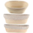 thumbnail image 2 of Oval Banneton Bread Proofing Basket  Brotform Dough Rising with Liner, 2 of 6