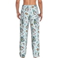 thumbnail image 3 of Picia Winter Wonderland Light Blue Mens Soft Woven Cotton Elastic Waistband Sleep Pajama Pant Lounge Sleep Pant With Pockets And Drawstring-Medium, 3 of 9