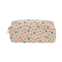 Unique Bargains 1 Pc Floral Print Style Drawstring Makeup Bag for Vacation Yellow Polyester