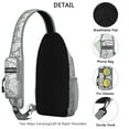 thumbnail image 3 of Crossbody Sling Backpack for Women Men Mini White Shark Teeth Shoulder Sling Crossbody Casual Chest Bag for Travel Sports Running Hiking, 3 of 6
