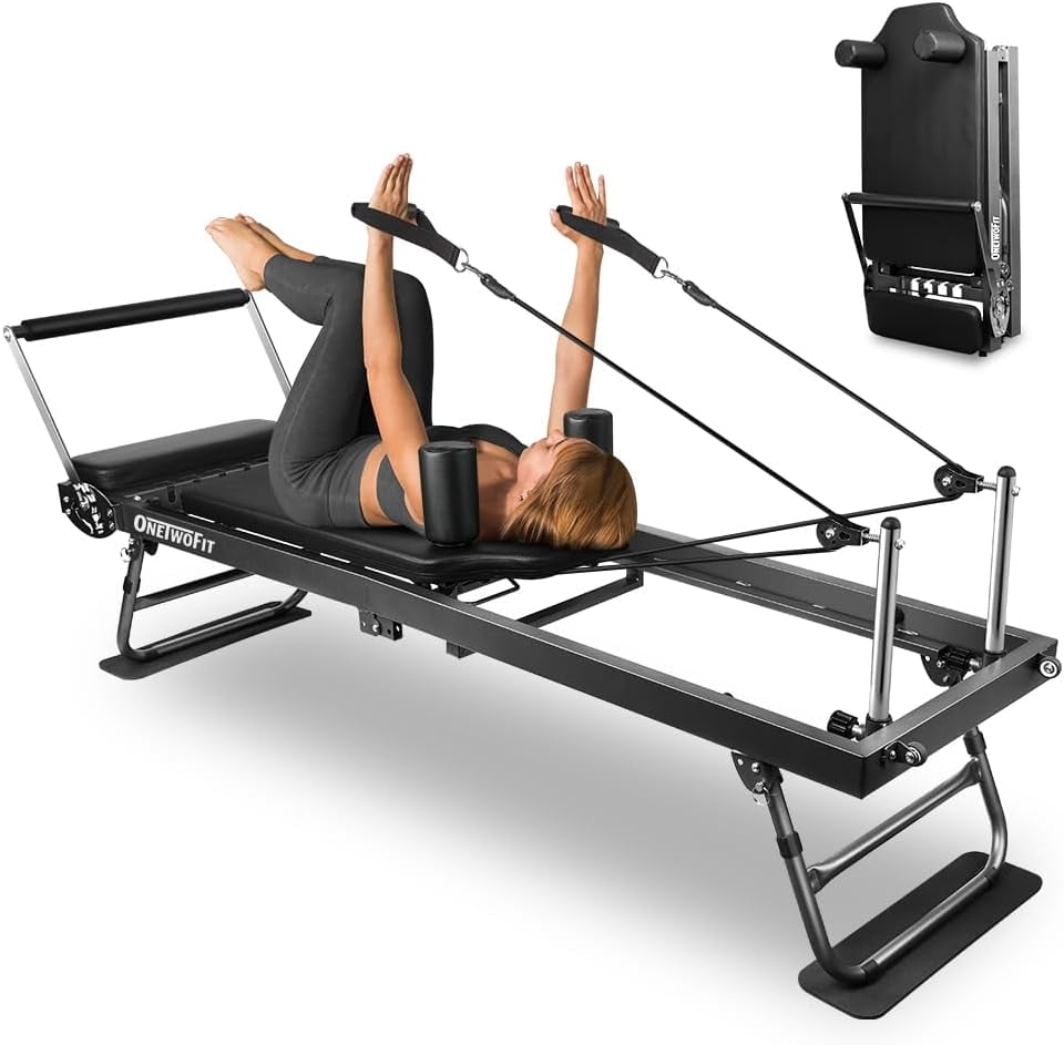 Pilates Frame Pilates Reformer Foldable Machine For Home – 88in Extended Frame With ...