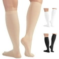 thumbnail image 4 of Mojo Compression Socks for Women and Men 20-30mmHg for Travel, Beige, Large, 4 of 5