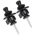 thumbnail image 2 of 2 Pcs Verrous de Sangle de Guitare Boutons Ronds pour Basses Électriques Acoustiques Pièces Noir, 2 of 9