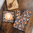 thumbnail image 6 of Pioneer Flower Floral Print Pattern 1-Pack Oven Mitts Set, Heat Resistant Kitchen Gloves, 7.7" X 12", 6 of 6