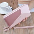 thumbnail image 2 of Double Zipper Wallet Ladies Long Large Capacity Clutch Double Layer Wallet Splicing Contrasting Color Change Mobile Phone Bag Bi Fold Wallet, 2 of 8