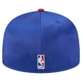 thumbnail image 4 of Men's-New Era  Royal/Red Philadelphia 76ers Throwback Satin Vintage Pin Two-Tone 59FIFTY Fitted Hat, 4 of 6