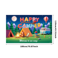 thumbnail image 6 of Colorful Design Happy Camper Tent Banner Cartoon Campfire Decoration for Outdoor Adventure Kids Party Summer Evening, 6 of 9