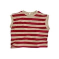 thumbnail image 1 of QHFBli Débardeur pour Tout-Petits Filles Été Mignon Rayé Sans Manches Rouge 6-7 Ans, 1 of 4