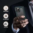 thumbnail image 4 of Designed for iPhone 13 Pro Max, Military Drop Protection Translucent Matte Case Fitting for iPhone 13 Pro Max 6.7 Inch, Gudian Series, Green, 4 of 4