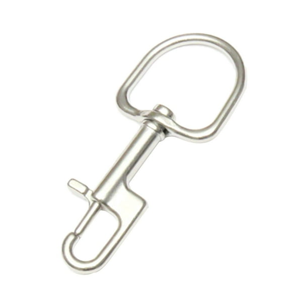 Mosquetón con perno de ojo giratorio, resistente, para cables de elevación y mascotas 11cm