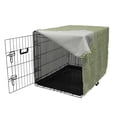 thumbnail image 3 of Abstract Dog Crate Cover, Pattern of Symmetric Mini Rectangles Connected with Streaks, Easy to Use Pet Kennel Cover Small Dogs Puppies Kittens, 7 Sizes, Lime Green Taupe Grey, by Ambesonne, 3 of 6