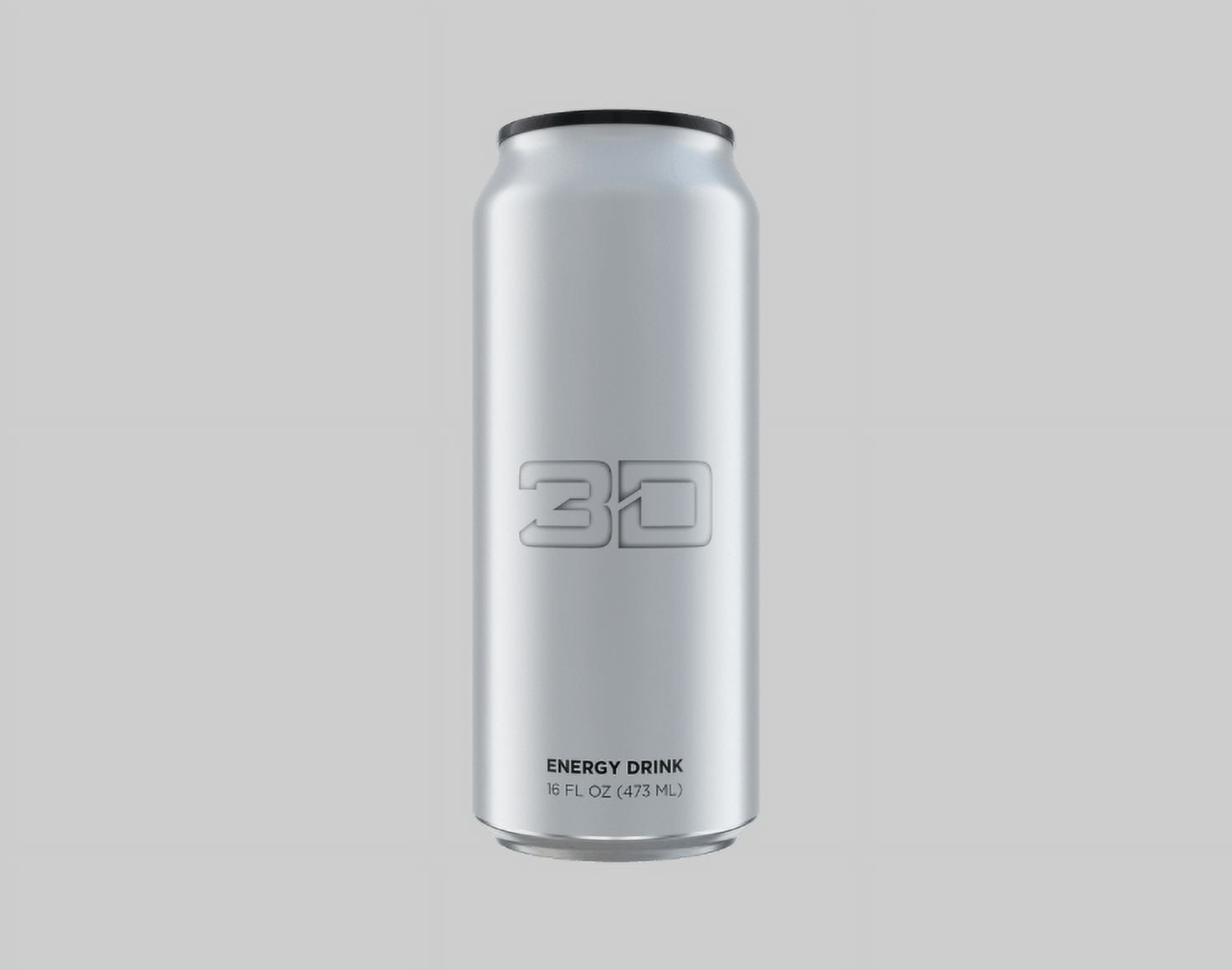 3D Energy Drink | Caffeine, Zero Sugar, 16 Fluid Ounce | 12 Pack (Chrome)