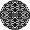 thumbnail image 1 of Ahgly Company Tapis Rond Lavable en Machine Intérieur Transitionnel Noir Nuit, 4 Pieds Rond, 1 of 7