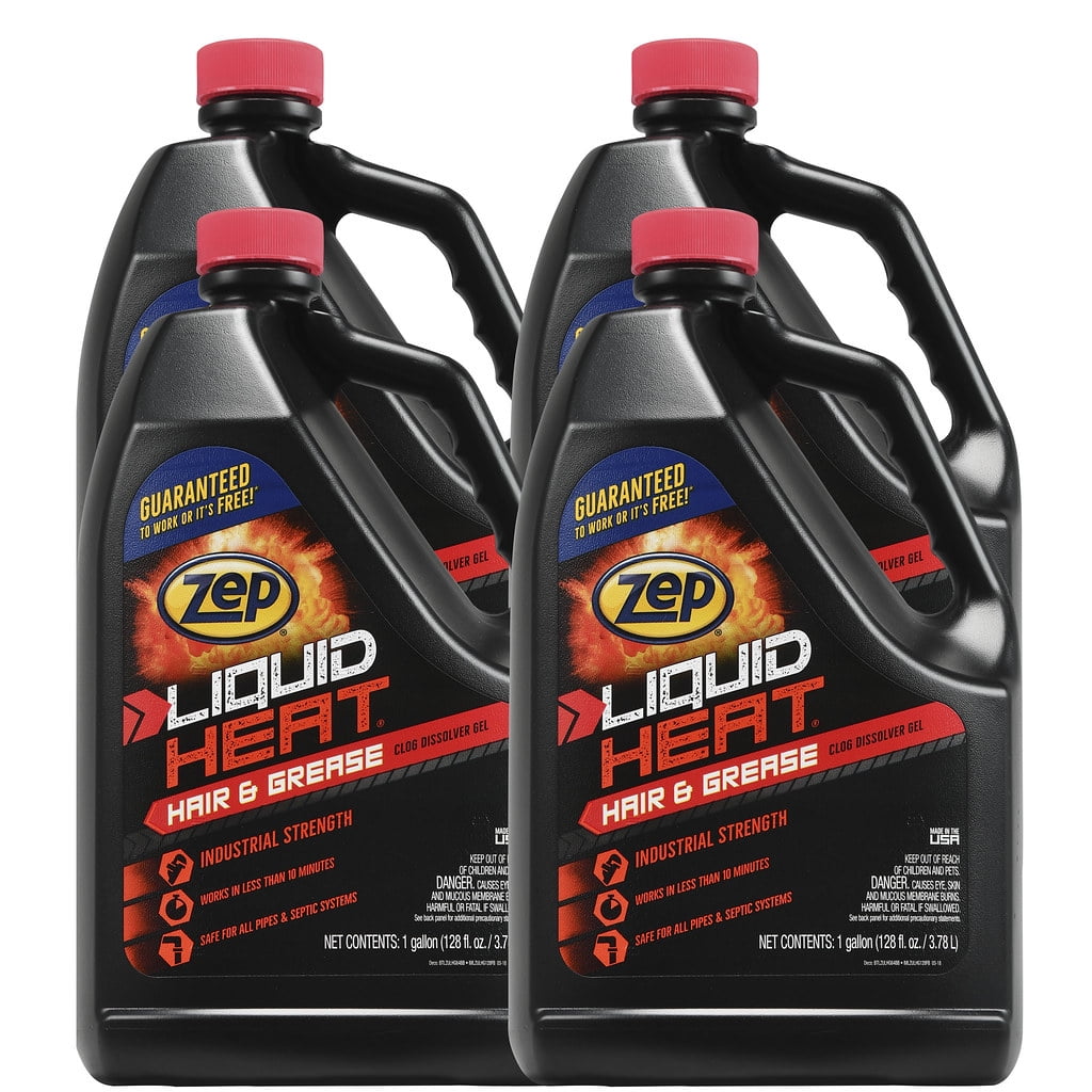 Zep Liquid Heat Clog Dissolver Gel 128 ounce ZULHG128 (case of 4