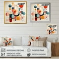 thumbnail image 4 of Designart "Harmony of Mid-Century Squares and Shapes I" Abstract Framed Wall Art - Colorful Abstract Modern Shapes Bedroom Framed Canvas Wall Art, 4 of 6
