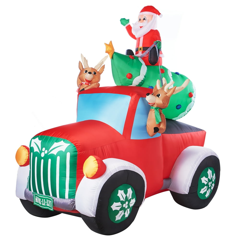 Holiday Time Inflatable, Retro Truck Scene, 8'