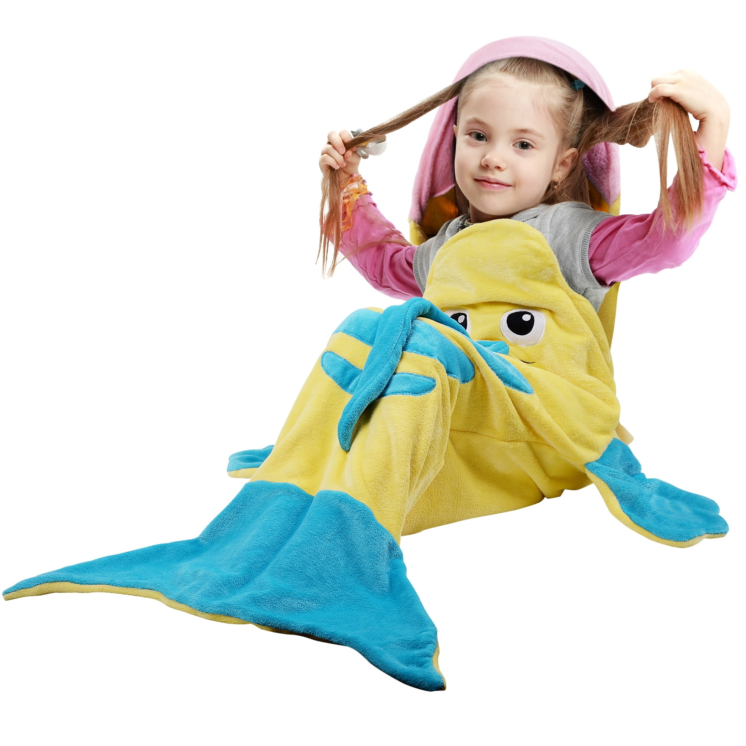 Cute Tail Blanket Super Soft Plush Throw Sleeping Blanket Bag for