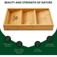thumbnail image 3 of Wooden Spice Rack Organizer 3-Tier for Cabinet, Cupboard, Pantry, Shelf - Luxury Bamboo Drawer Organizer for Spices & Herbs - Kitchen Drawer Dividers for Jars (15"x8"), 3 of 8
