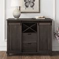 Homfa Sideboard with 2 Drawer 2 Barn Door, Wood Buffet