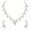 PINK, variant on Indian Women's Jewelry Set, Silver Plated Rhinestone Crystal Drop Prom Party Accessories Wedding Bride Earrings Necklace Set