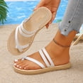 thumbnail image 6 of Comfortable Thong Sandals for Women - Summer Everyday Beach Flip Flops with Soft Straps, Beige,Size 7, 6 of 9