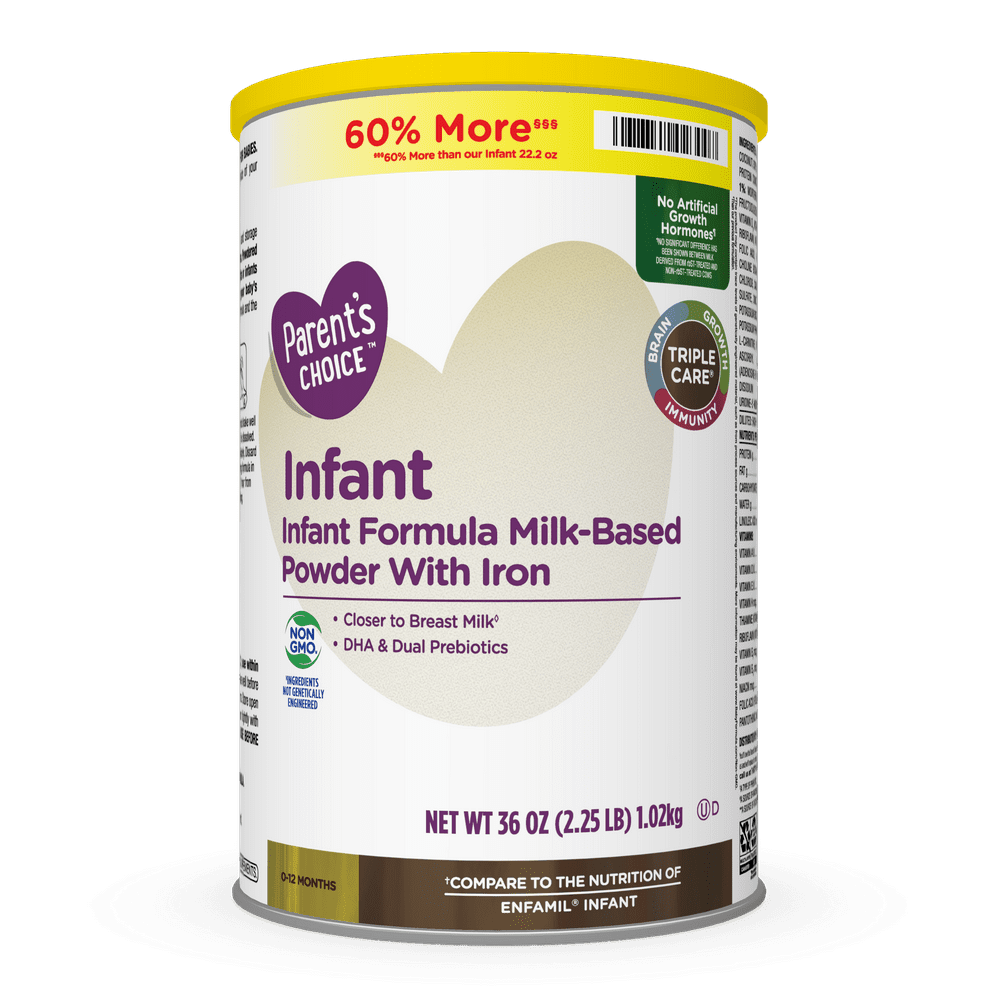 Parent's Choice Infant MilkBased Baby Formula Powder with Iron, Dual