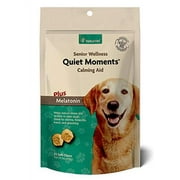 NaturVet Quiet Moments Calming Aid Dog Supplement, Helps Promote Relaxation, Reduce Stress, Storm Anxiety, Motion Sickness for Dogs (Quiet Moments Senior Wellness, 65 Soft Chews)