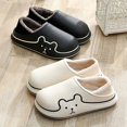 thumbnail image 2 of Zapatillas de algodón impermeables para mujer, de invierno, con bonitos dibujos de osos, para el hogar, de felpa, para hombre, con sensación de excrementos, zapatos de algodón para hombre, 2 of 5
