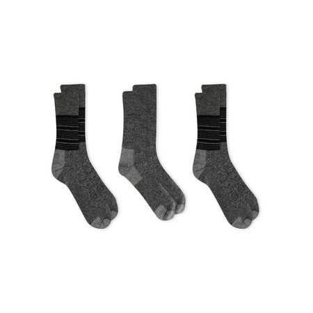Dr. Scholl's Men's Casual Stripe Crew Socks, 3 Pack with Advanced Relief