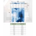 thumbnail image 6 of No Hook Shower Curtain with Snap in Liner, Blue and White Modern Abstract Art Paint Painting Hotel Shower Curtains for Bathroom, Washable Shower Curtain Liner Set with Mesh Top Window, 72”x78”, 6 of 6