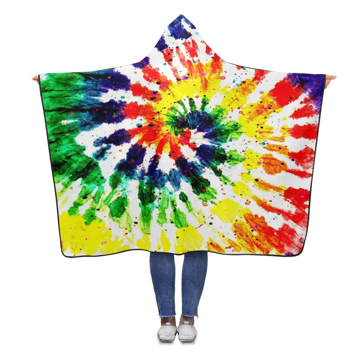 Lgbt Rainbow Eye Patterm Print Hooded Blanket