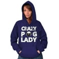 thumbnail image 5 of Crazy Pug Lady Dog Pets Owner Rescue Hoodie Sweatshirt Women Brisco Brands S, 5 of 5