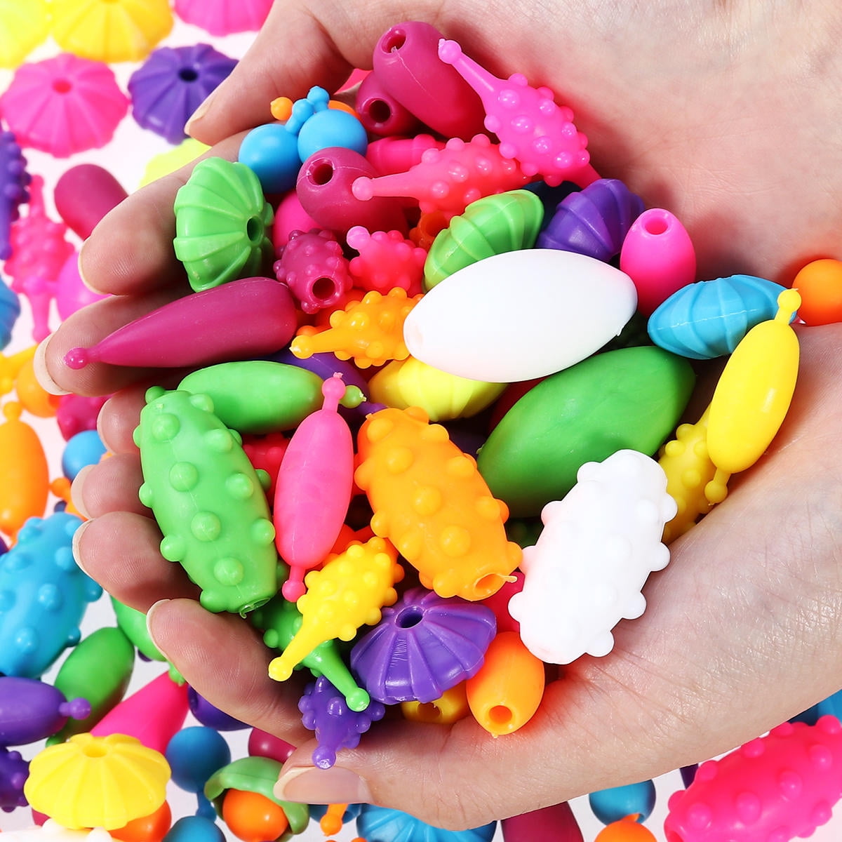 HOMEMAXS TOYMYTOY Snap Beads Set Creative DIY Necklace Bracelet Jewelry Making Kit for Girls Art Crafts Educational Toy