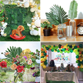 thumbnail image 4 of 288 Pcs Artificial Palm Tropical Leaves Jungle Leaves for Beach Baby Shower Wedding Birthday, 4 of 6