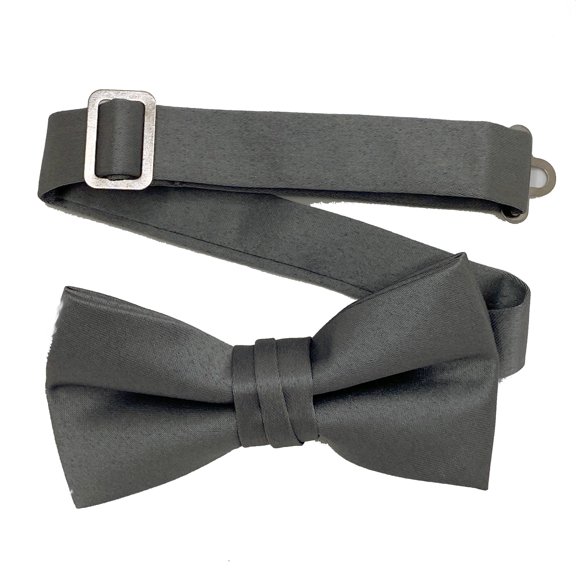 Youth Platinum Formal Satin Pre-Tied Bow Tie in a Variety of Colors by Spencer J’s Signature Satin Collection