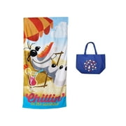 Disney Frozen Olaf Chillin Beach Towel and Tote 2 Piece Gift Set - FREE SHIPPING