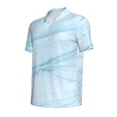 thumbnail image 2 of Xecao Blue Marble for Mens' Casual Short Sleeve Button-Down Polo Shirts for a Classic Golf Look, 2 of 9
