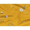 thumbnail image 5 of oneOone Rayon Yellow Fabric Leaves & Flowers Floral Craft Projects Decor Fabric Printed By The Yard 56 Inch Wide, 5 of 6