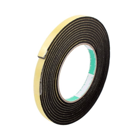 Black EVA 1CM Wide 4M Length 3MM Thick Single Sided Shockproof Sponge Tape