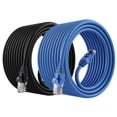 thumbnail image 1 of Cable Ethernet GEARit Cat 6 CCA de 6 m, paquete de 2, negro y azul, 1 of 7