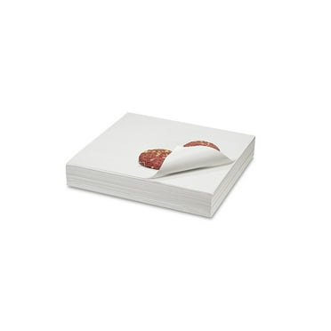 18" x 18" Butcher Paper White Disposable Wrapping or Smoking Meat - 100 Sheets