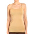 thumbnail image 3 of MOPAS Tank Top - Women's Seamless Nylon Camisole Tank Top - Beige, 3 of 3
